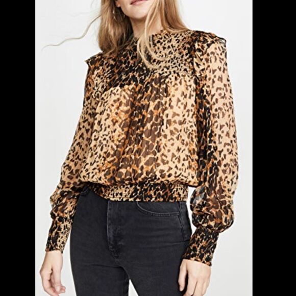 NWT Free People Roma Printed Ruffle Blouse - Picture 6 of 12